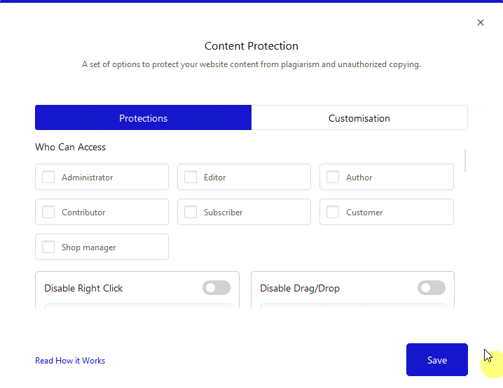 How to Stop Image Download and Save in WordPress? 1 disable image