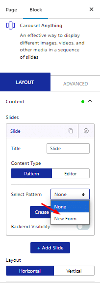 tabs tours carousel anything