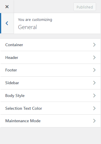 Enhance Your Website's Appearance With General Settings 1 nexter customiser general