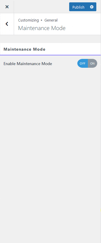 Enhance Your Website's Appearance With General Settings 11 nexter customiser maintenance mode