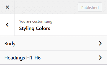 Style Your Content Colour From Styling Colours 1 nexter customizer styling colors