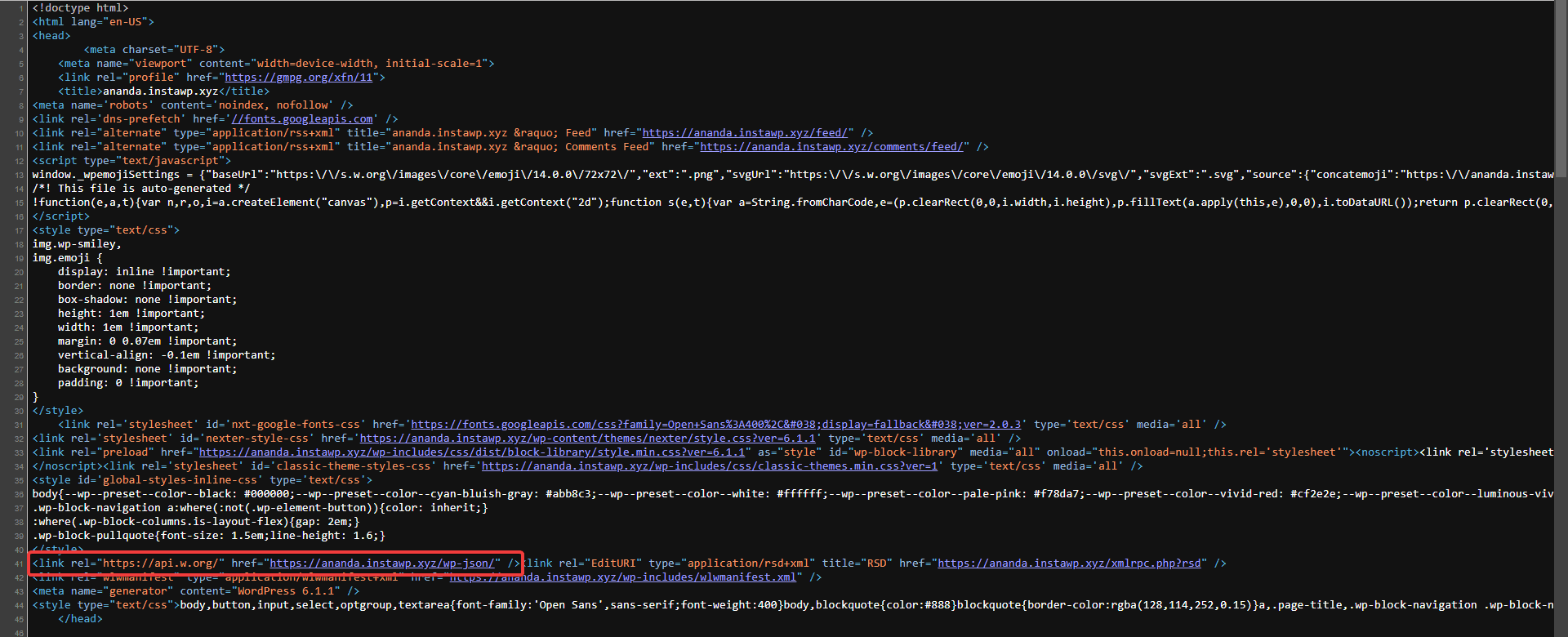 How to Remove REST API Links for WordPress Website? 1 rest api link