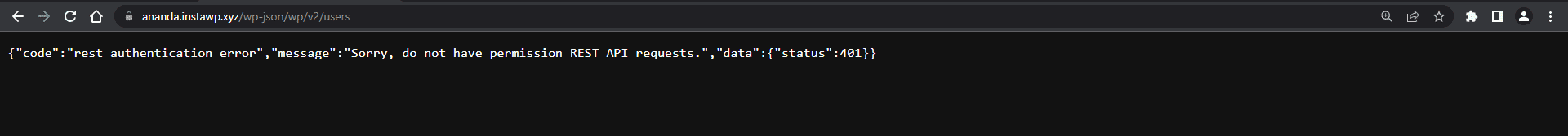 How to Disable REST API for WordPress Website? 4 wp json user authentication error