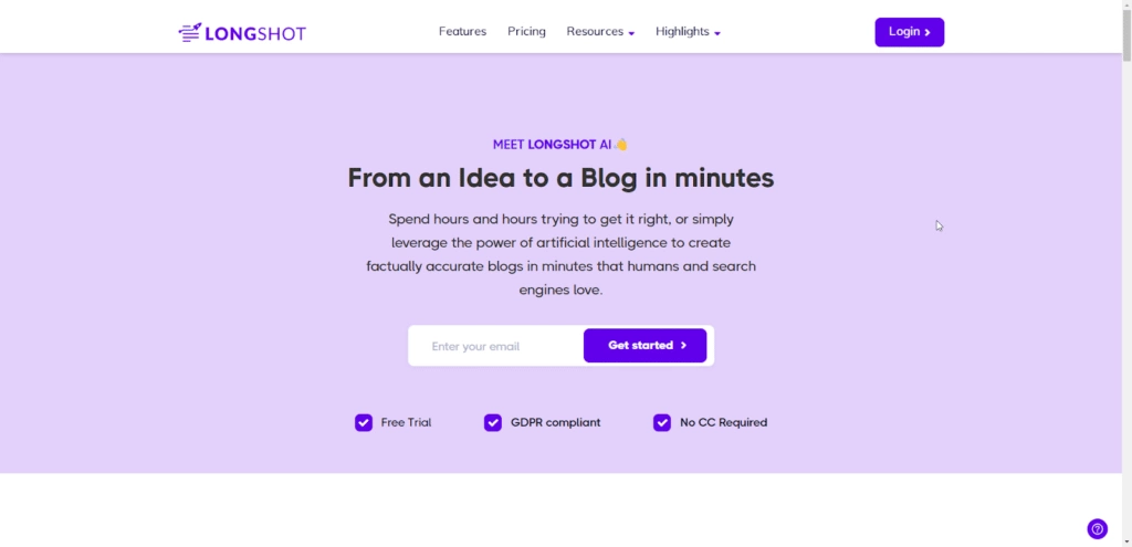 5 Best AI Blog Content Writing Tools for WordPress (AI Content Generators) 10 LongShot ai 1