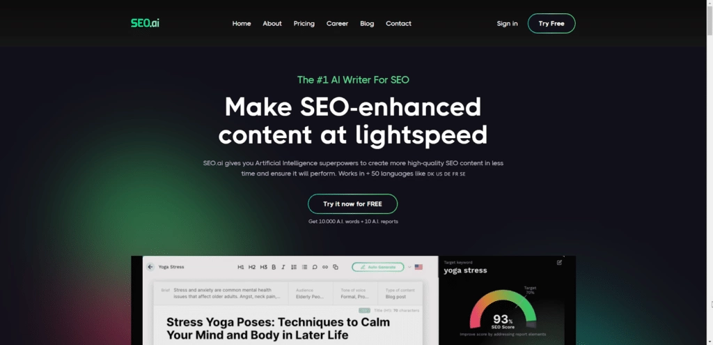 5 Best AI Blog Content Writing Tools for WordPress (AI Content Generators) 2 SEO ai