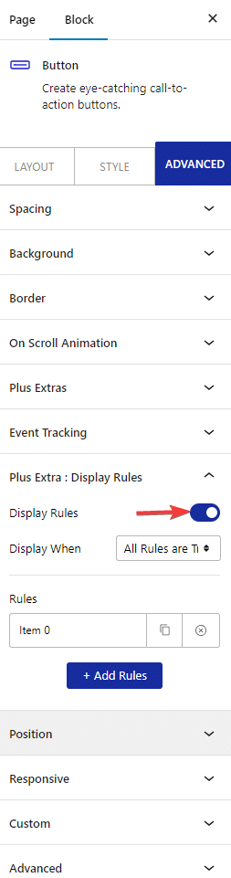 How to Add Display Rules in WordPress? 2 display rules options