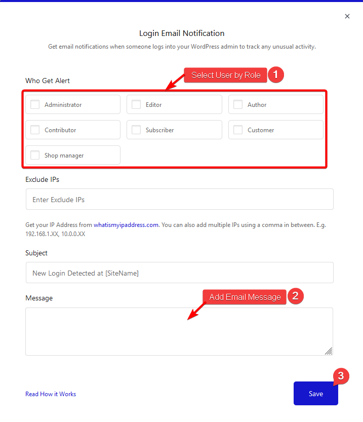 How to Send Login Email Notification in WordPress? 3 login email notification popup