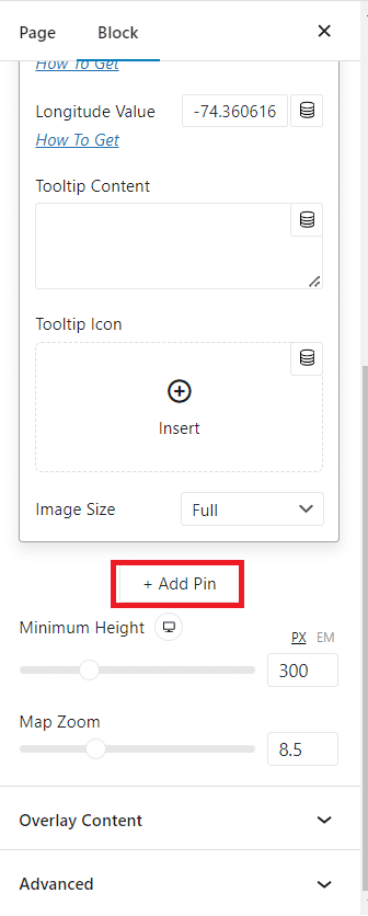 Adding multiple pins to a Google Map with Nexter Blocks