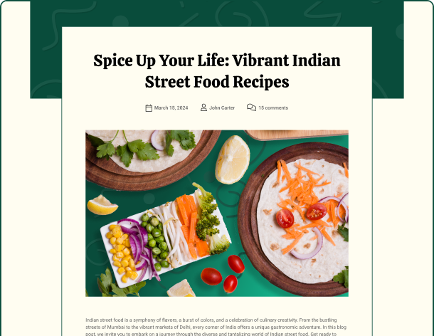 Blog & Post Builder Block For WordPress 27 Blog Listing single food