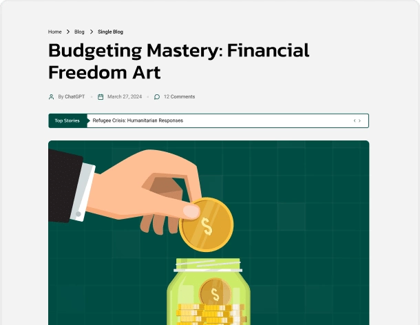 Blog & Post Builder Block For WordPress 19 Blog single finance