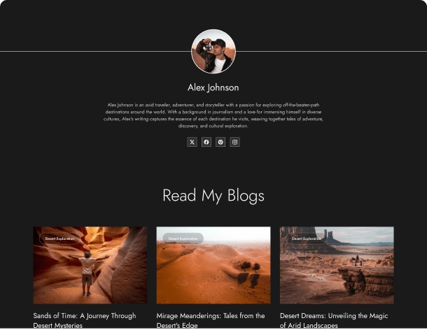 Blog & Post Builder Block For WordPress 61 blog author travell