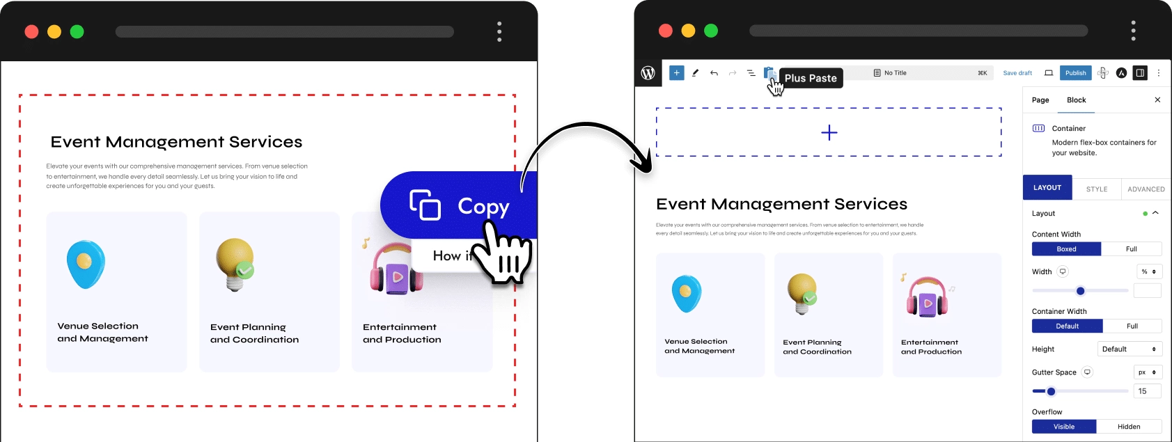 Cross Domain Live Copy Paste Content Block For WordPress 1 copy paste block