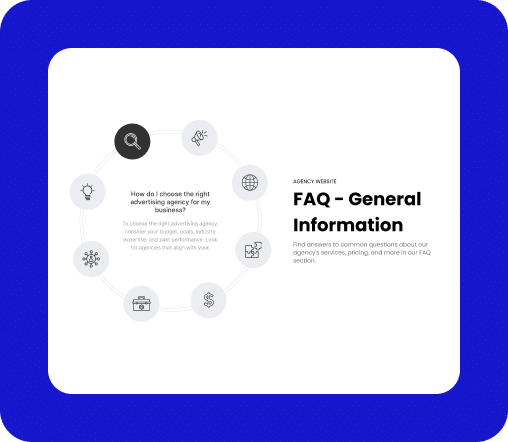 Interactive Circle Infographics Block For WordPress 4 faq-circle