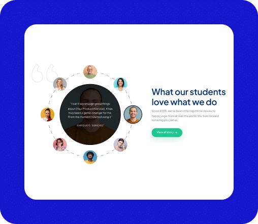 Interactive Circle Infographics Block For WordPress 7 testimonial-circle