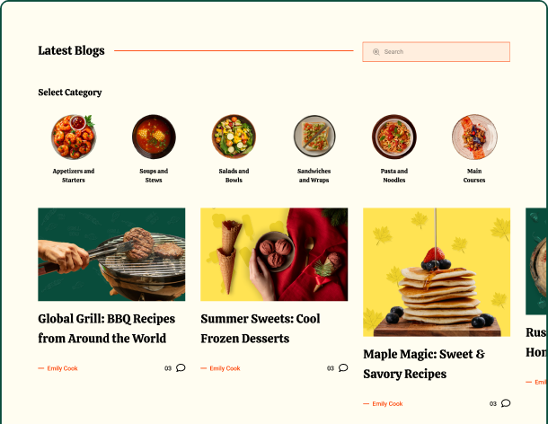 Blog & Post Builder Block For WordPress 25 Blog Listing food