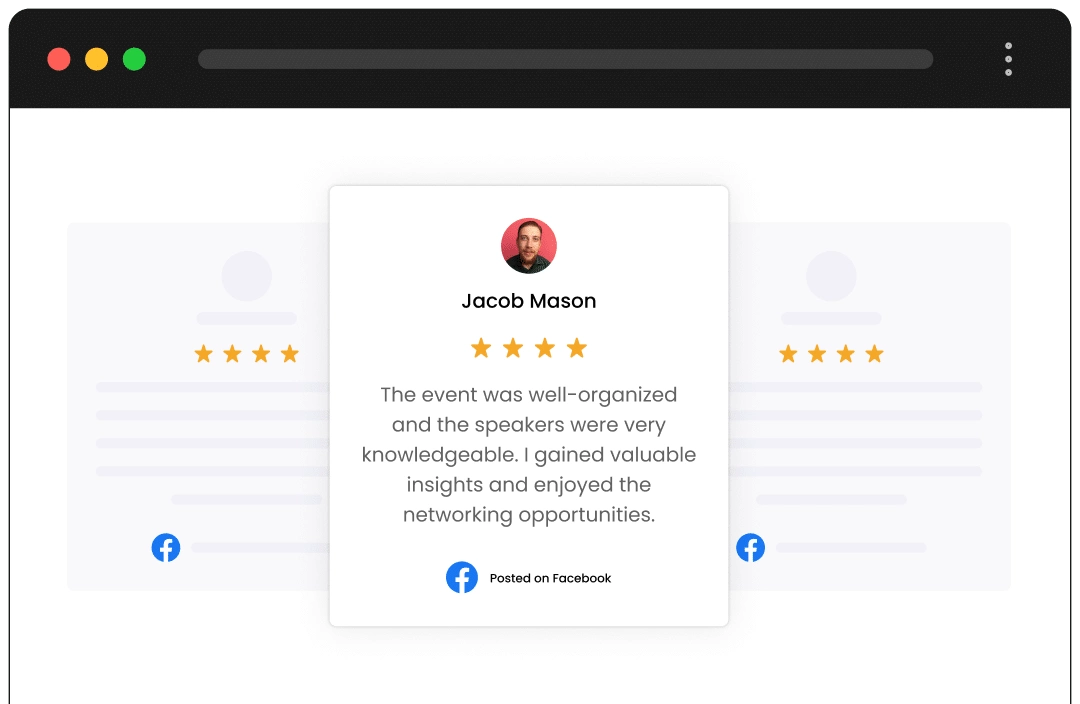 Social Reviews Block For WordPress 2 Facebook Reviews