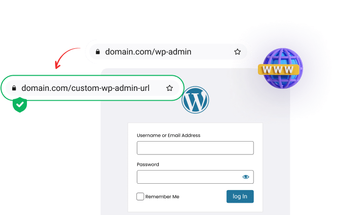 custome login url change
