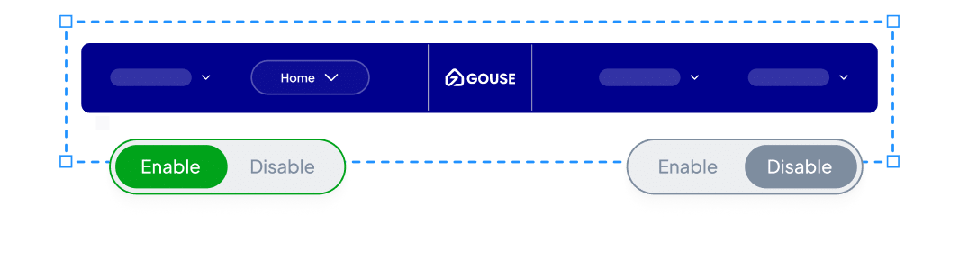 eneble desable header