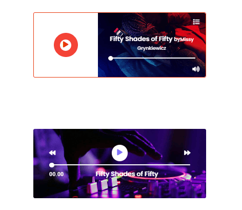 Ready-made audio player templates from Nexter Blocks