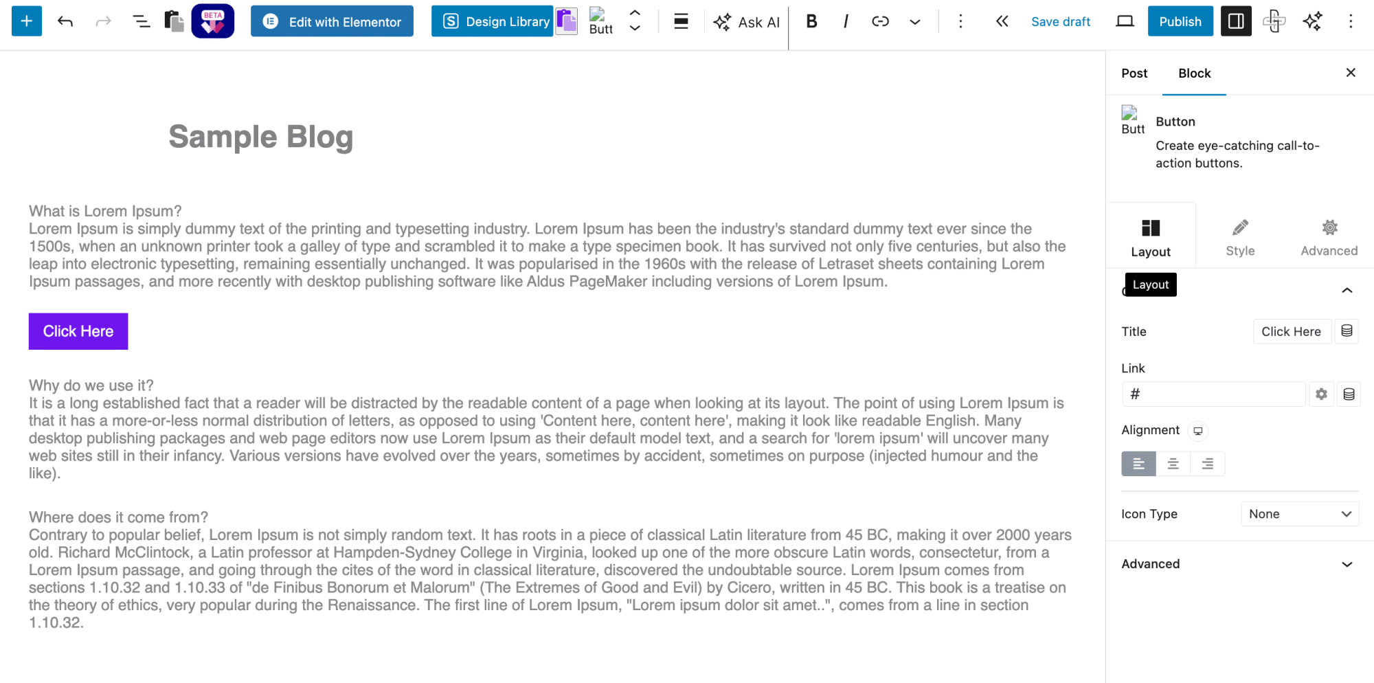 Styling a Read More button with Nexter Blocks style settings