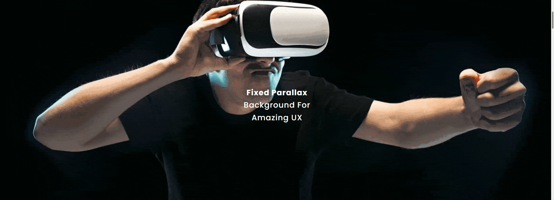 How to Add Parallax Effect to a Container in WordPress? 2 container min height scroll parallax video demo