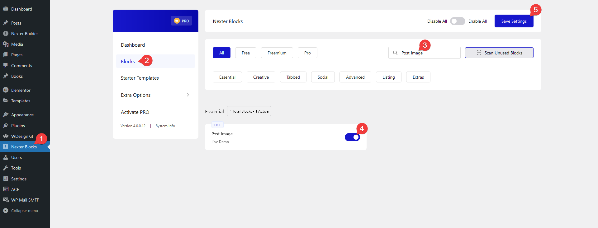 post image activation