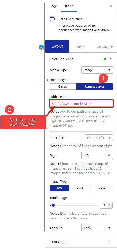 How to Create Image Sequence Scroll Animation From a URL in WordPress? 1 scroll sequence url 1