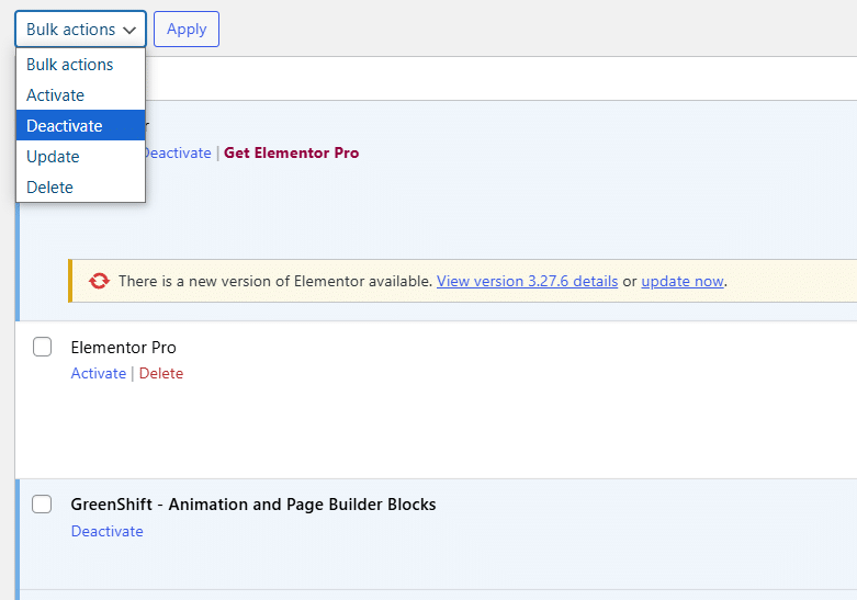 Deactivate All Plugins