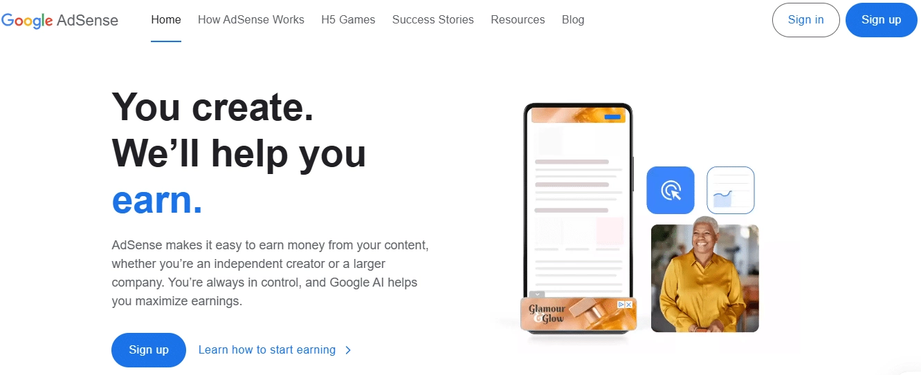 Signing Up for AdSense