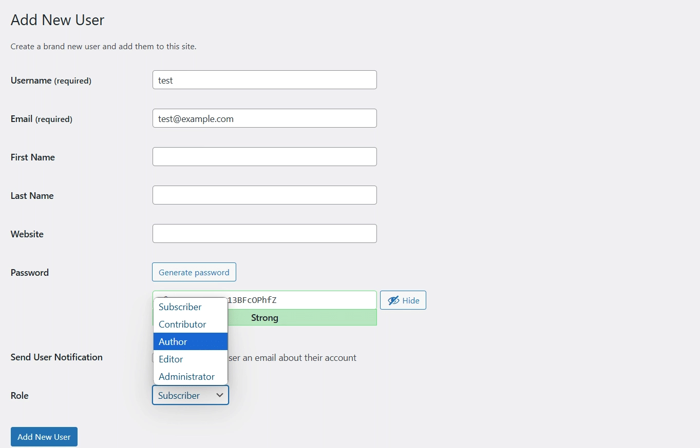Configure User Roles 1