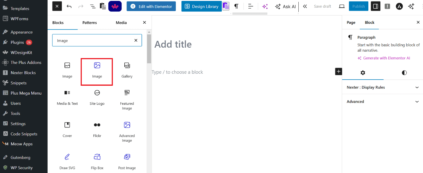 Enabling on-scroll animation in Nexter Blocks Advanced settings
