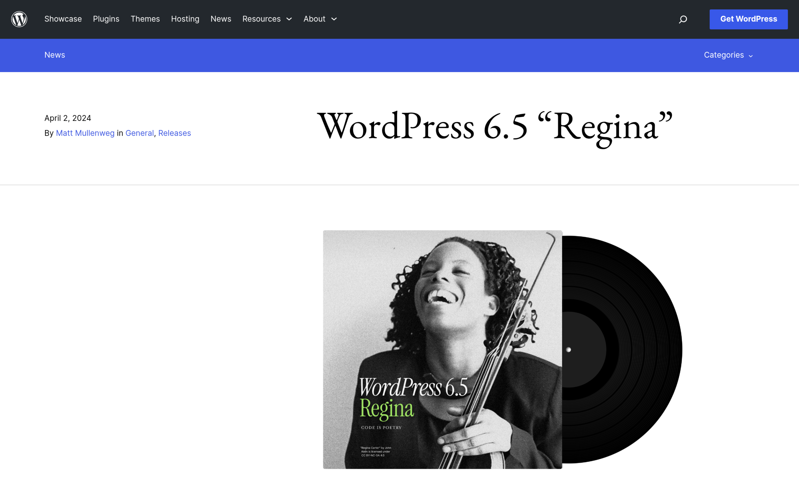 WordPress 6.5 Font Library announcement for installing Google Fonts locally