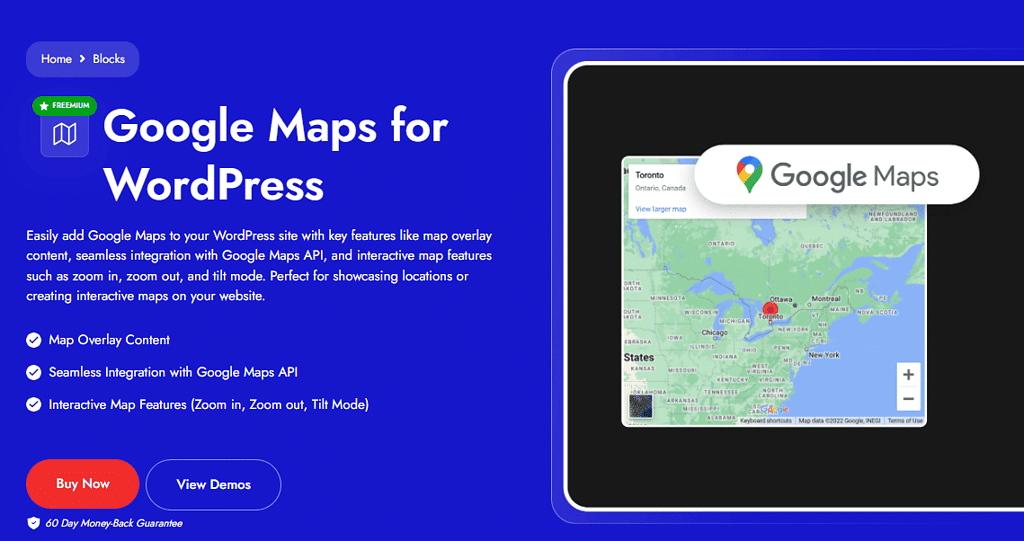 Google Map block by Nexter Blocks