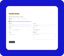 Donation Page Form