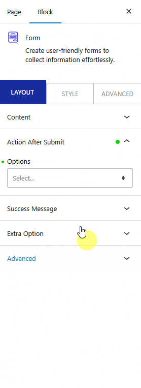 form action after submit brevo