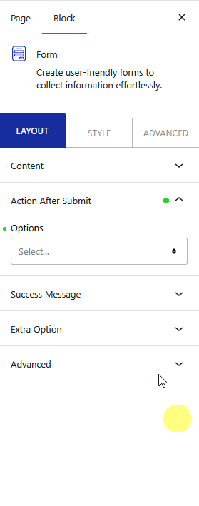 form action after submit getresponse 2