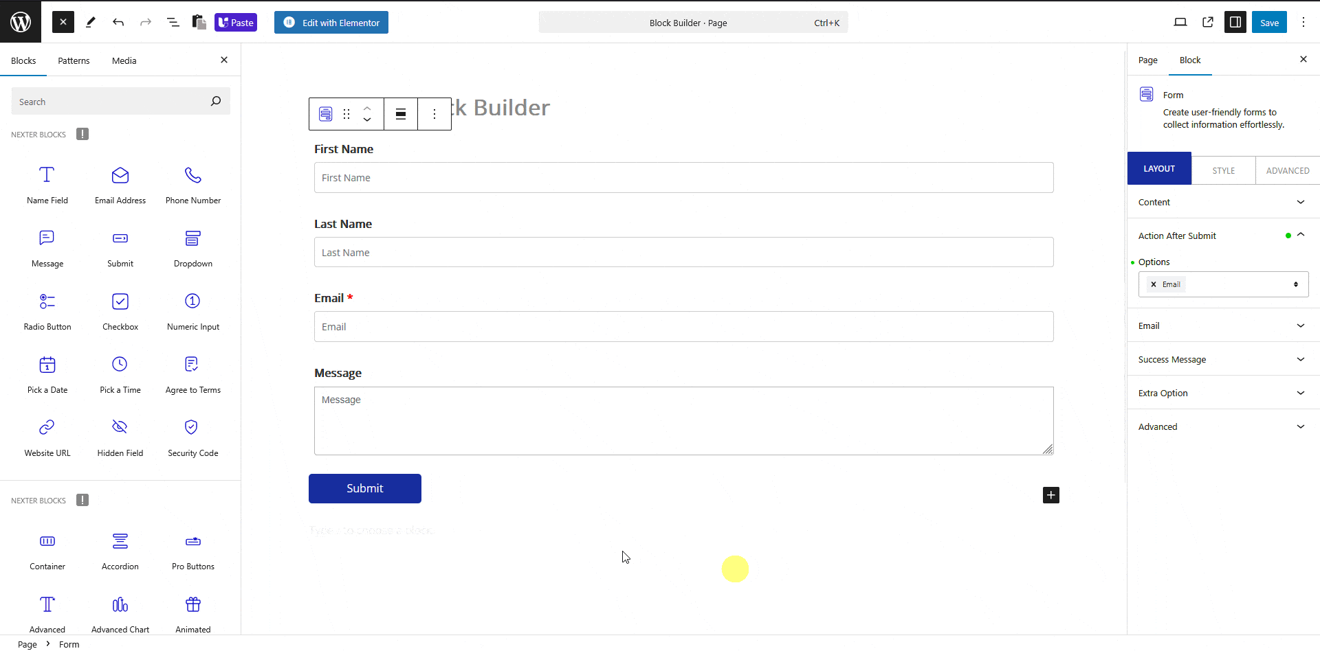 form add cloudflare turnstile