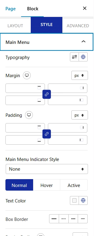 main menu submenu mobile menu