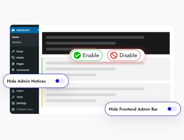 Disable Admin Settings