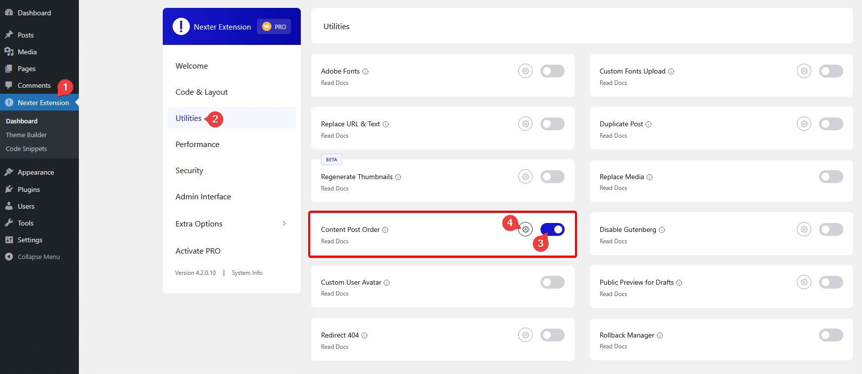 enable content post order