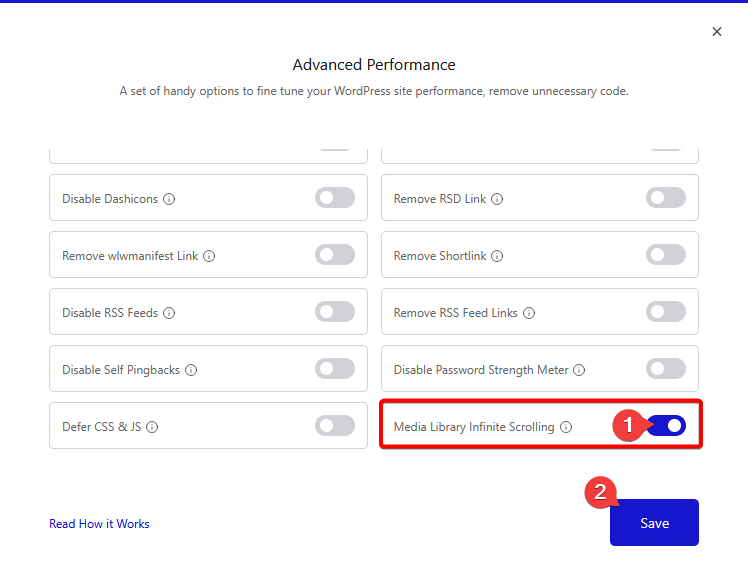 How to Enable Infinite Media Library Loading On Scroll in WordPress? 2 enable media library infinite scrolling