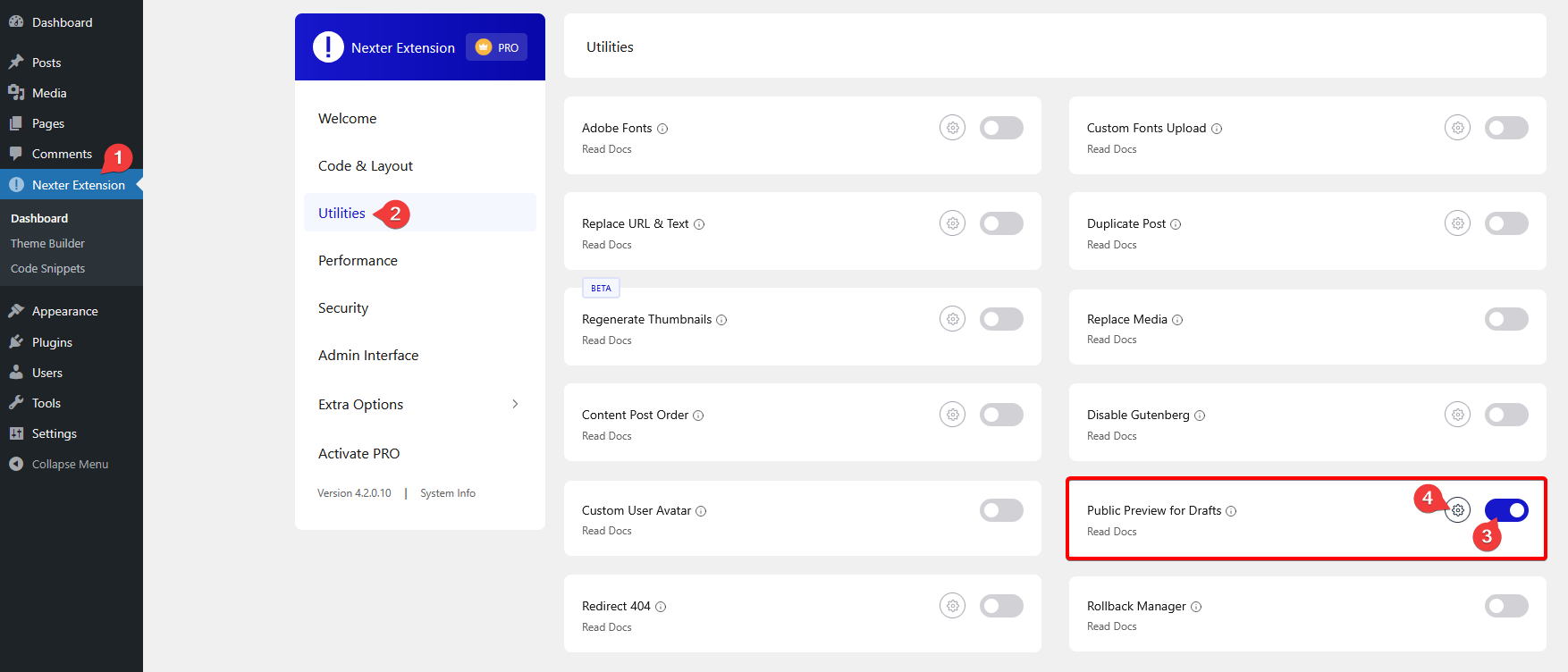 enable public preview for drafts