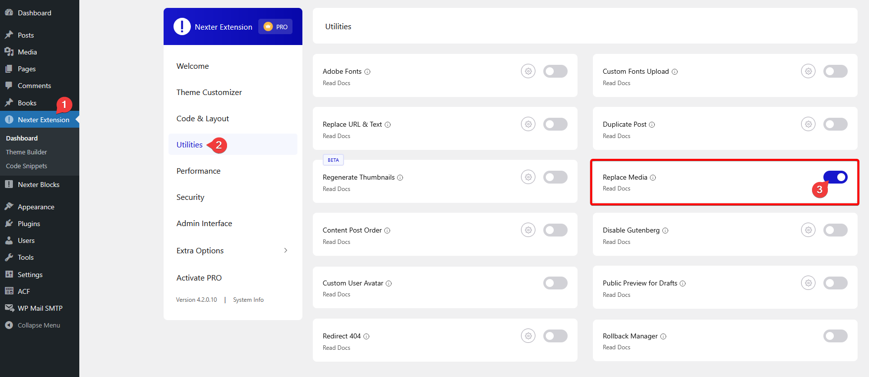 enable replace media