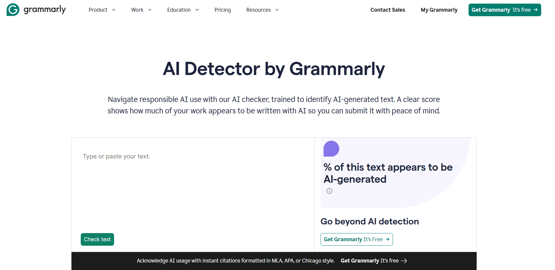 Grammarly AI detection inside its writing workflow