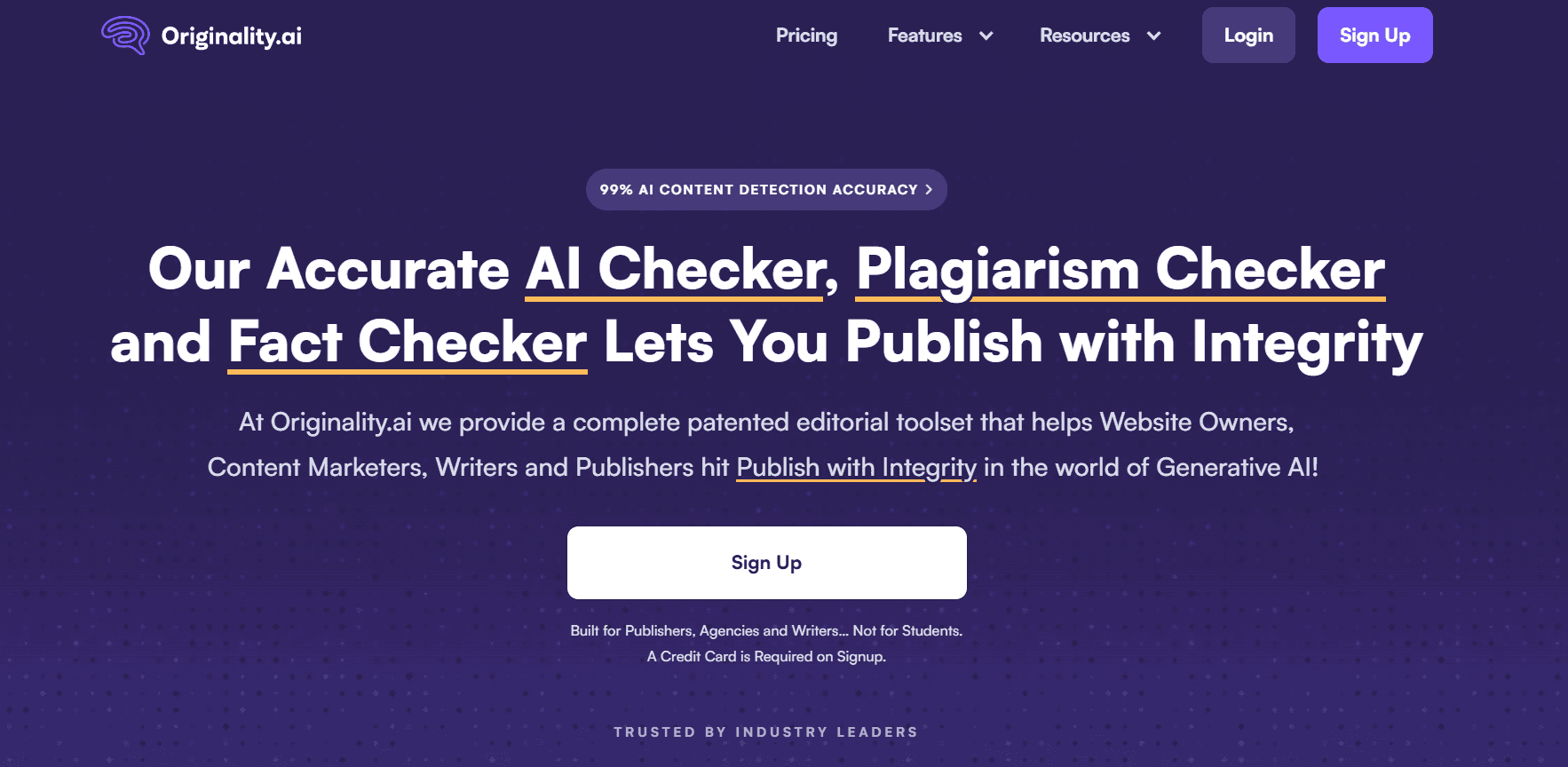 Originality.ai AI and plagiarism detection results