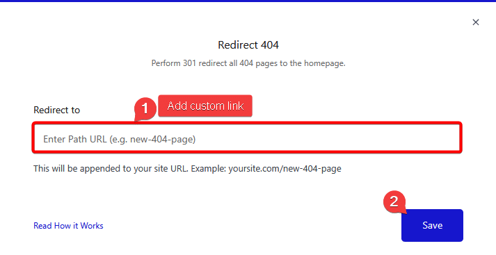 redirect 404 popup 1