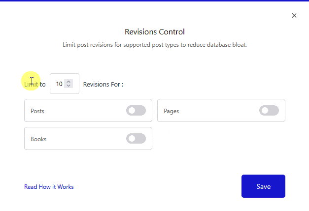revision control popup