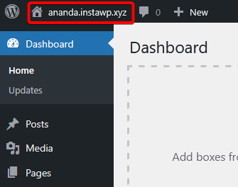 wp admin bar sitename
