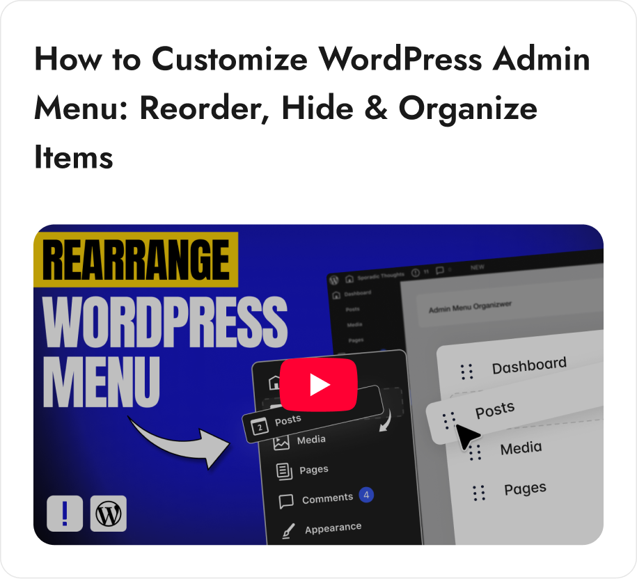 Dragging a WordPress menu item to the right to nest it as a dropdown submenu