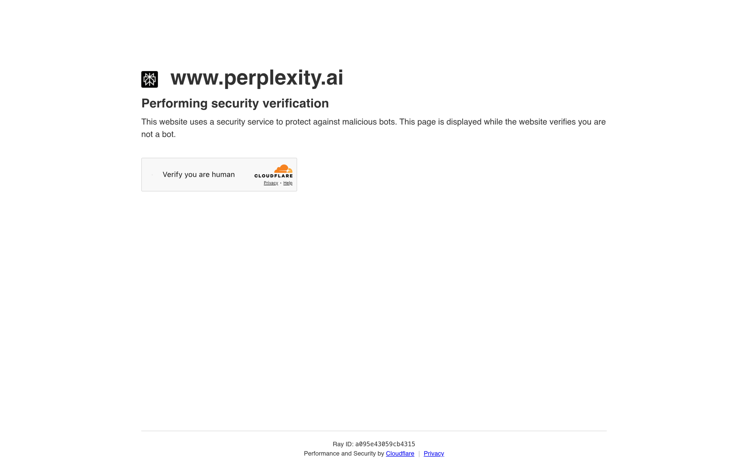 Perplexity AI answer engine that cites a small number of source sites per query